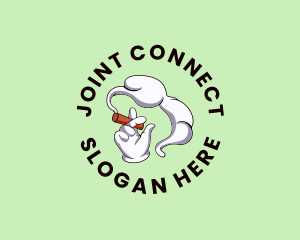 Joint - Marijuana Joint Smoke logo design