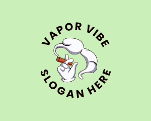 Marijuana Joint Smoke logo design