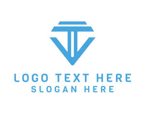 Futuristic - Letter TV Tech Company logo design