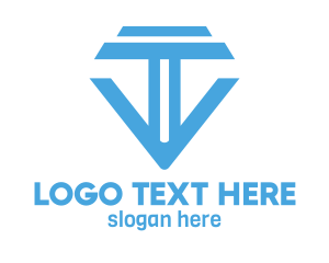 Tv - Blue TV Tech logo design