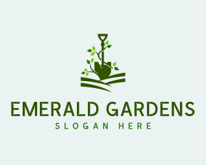 Shovel Vine Gardening logo design