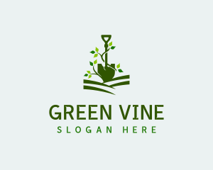 Shovel Vine Gardening logo design