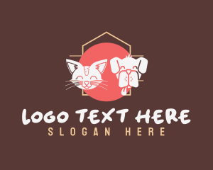 Cute - Cat Dog Shelter logo design