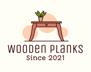 Wooden Desk Table logo design