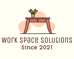 Desk - Wooden Desk Table logo design