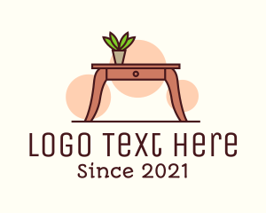 Home Styling - Wooden Desk Table logo design