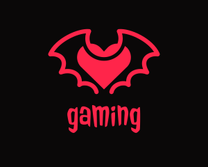 Red Bat Heart Logo