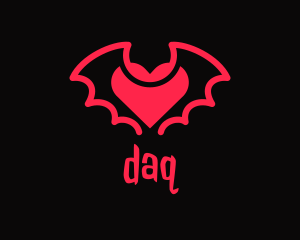 Clan - Red Bat Heart logo design