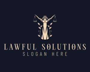 Legal - Lady Legal Scale logo design