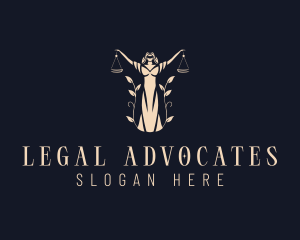 Lady Legal Scale logo design