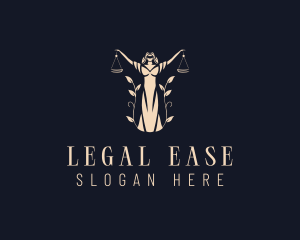 Legal - Lady Legal Scale logo design