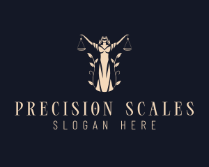 Lady Legal Scale logo design