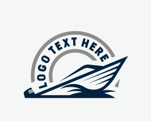 Cruise - Speedboat Travel Cruise logo design