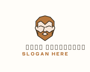 Minimalist - Beard Man Face logo design