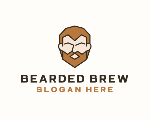 Beard Man Face logo design