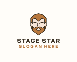 Actor - Beard Man Face logo design