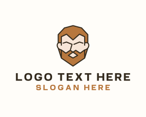 Father - Beard Man Face logo design