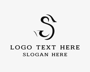 Hook - Curve Serif Company Letter S logo design