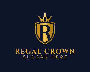 Regal Shield Letter R logo design