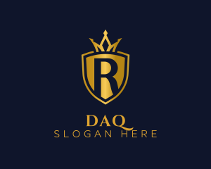 Winery - Regal Shield Letter R logo design