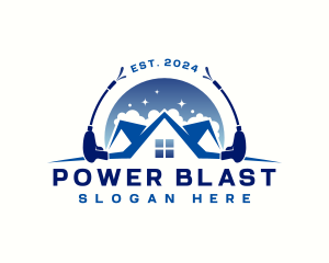 Cleaning Power Wash logo design