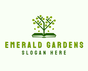 Tree Garden Book logo design