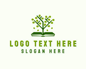 Leaf - Tree Garden Book logo design