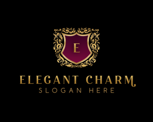 Elegant Crest Shield logo design