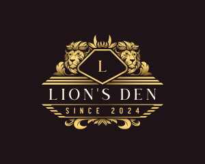 Premium Lion Crest logo design