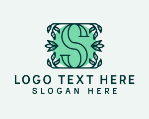 Vineyard - Natural Leaf Letter S logo design