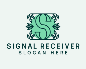 Natural Leaf Letter S  logo design