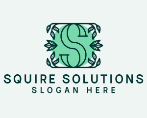 Natural Leaf Letter S  logo design