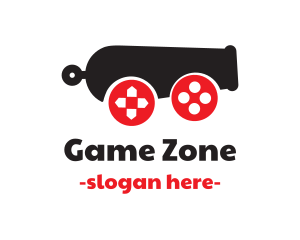 Nintendo - Game Controller Cannon logo design