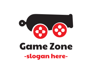 Game Controller Cannon logo design