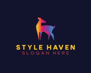 Gradient Deer Animal  Logo