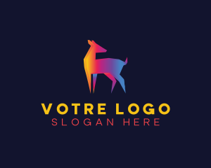 Gradient Deer Animal  Logo