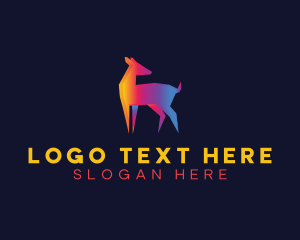 Gradient Deer Animal  Logo