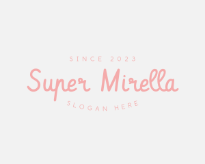 Wordmark - Feminine Handwritten Company logo design