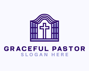 Pastor - Violet Cross Pastor logo design