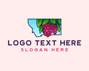 Map - Montana Fruit Chokecherry logo design