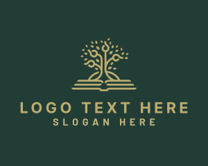 Author - Book Tree Knowledge logo design