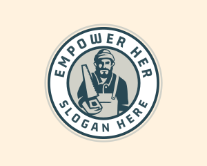 Carpenter Wood Saw logo design