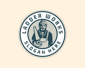 Carpenter Wood Saw logo design