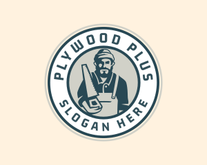 Carpenter Wood Saw logo design