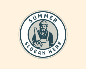 Carpenter Wood Saw logo design