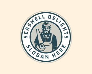 Carpenter Wood Saw logo design