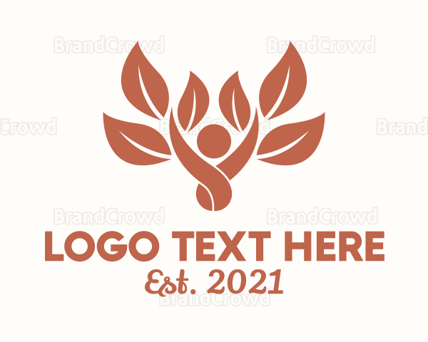 Brown Eco Friendly Tree Logo