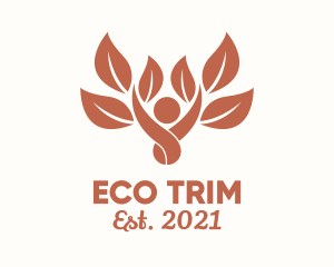 Brown Eco Friendly Tree logo design