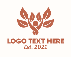 Brown - Brown Eco Friendly Tree logo design