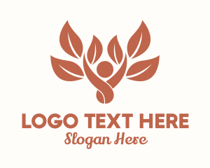 Brown Eco Friendly Tree Logo